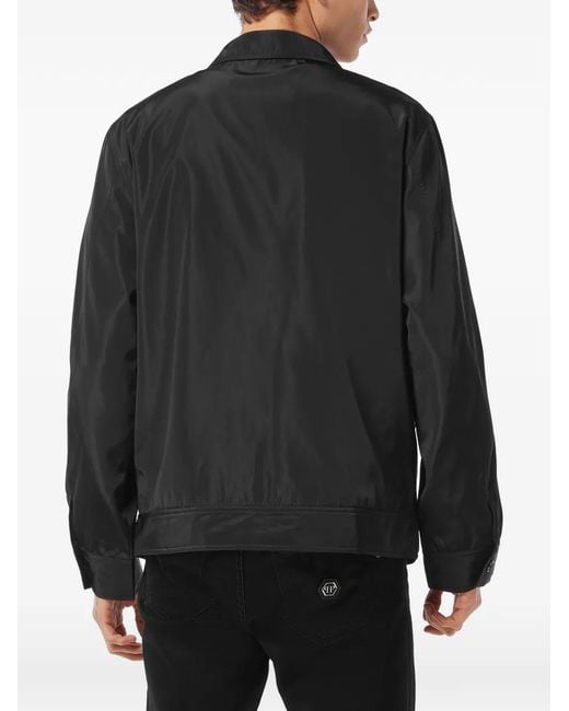 Philipp Plein Black Zip-Up Jacket for men