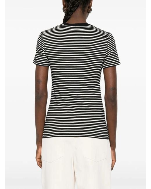 Nili Lotan Black Striped T-Shirt