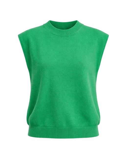Brodie Cashmere Green Tina Crew-Neck Vest