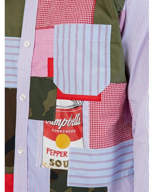 Junya Watanabe White Andy Warhol Patchwork Shirt for men
