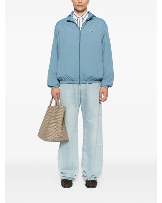Lacoste Blue Hooded Zip-Up Jacket for men