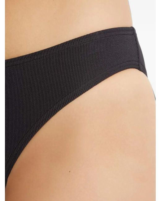 MICHAEL Michael Kors Black Ribbed-Knit Bikini Bottoms