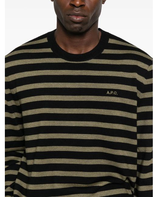 Jersey A Rayas A.P.C. de hombre de color Black