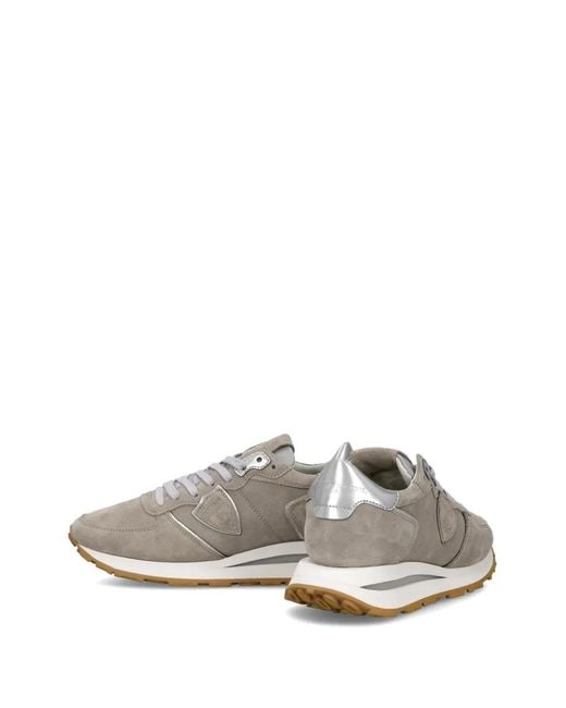 Philippe Model White Tropez Haute Metallic-Heel-Counter Sneakers
