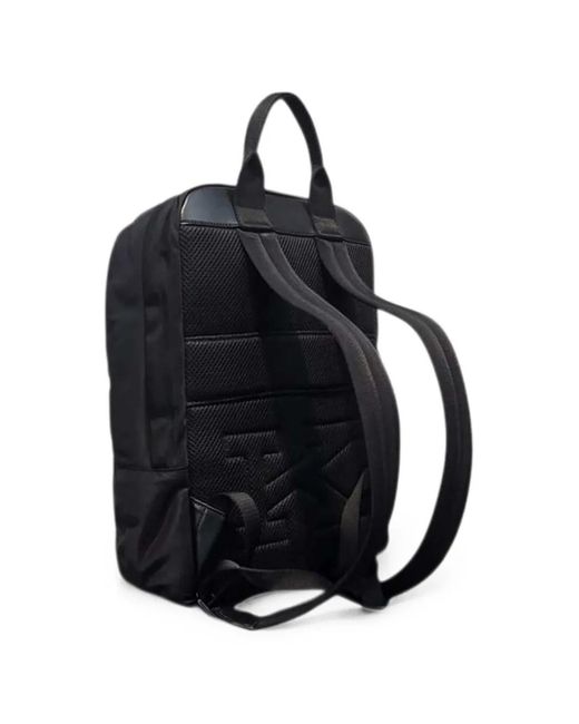 Kiton Blue Quilted Logo-Plaque Backpack for men