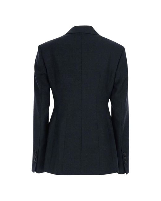 Tela Black Giacca Florence Double-Breasted Wool Jacket