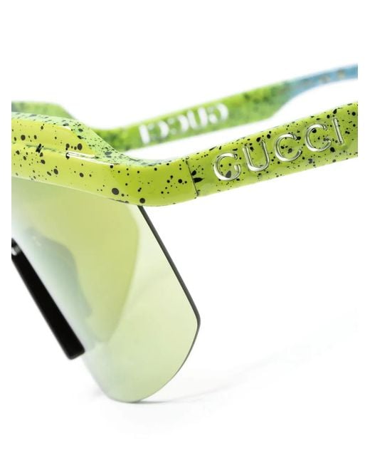 Gucci Blue Oversize-Frame Logo-Embossed Sunglasses