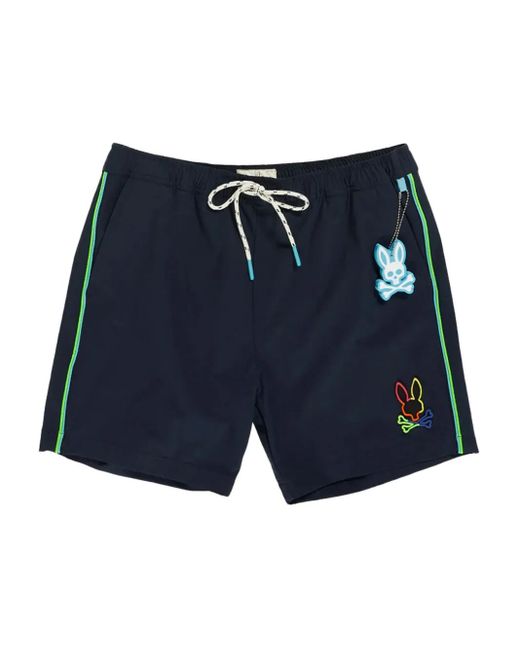 Psycho Bunny Blue Leo Shorts for men
