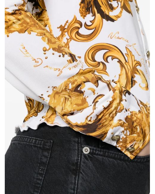 Versace Jeans Couture Metallic Barocco-Print Shirt