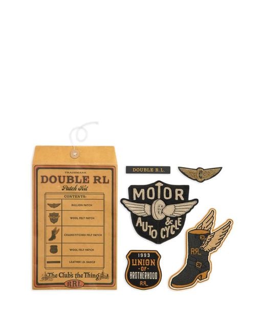 RRL Black Six-Piece Patch Kit for men