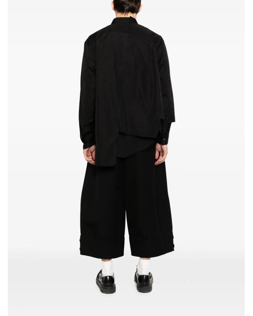 Comme des Garçons Black Asymmetric Button Shirt for men