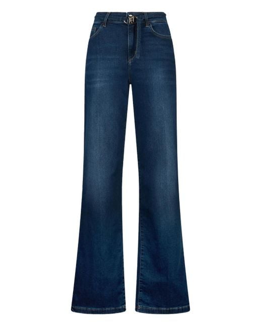 Liu Jo Blue Jeans mit Logo-Schnalle