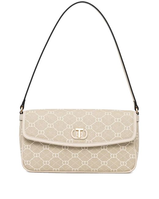 Sac Porté Épaule À Motif Monogrammé Twinset en coloris Metallic