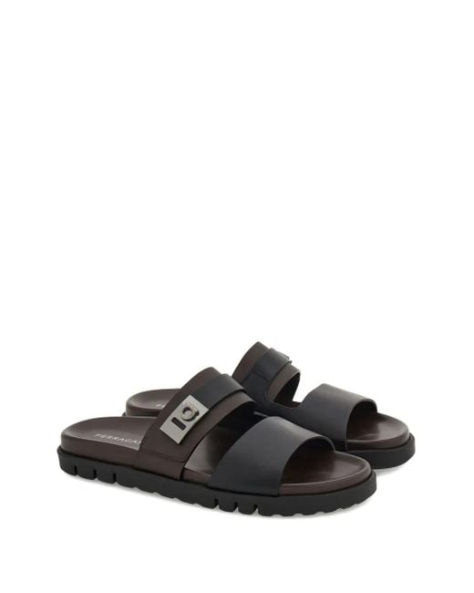 Ferragamo Black Sandals for men
