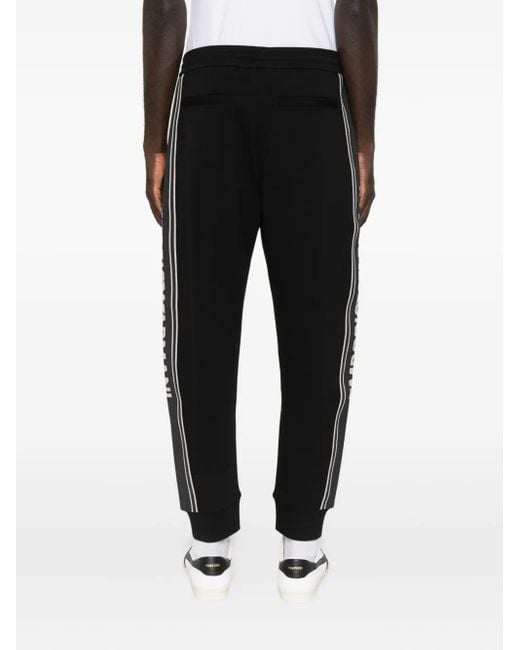 Emporio Armani Black Logo-Detail Track Pants for men