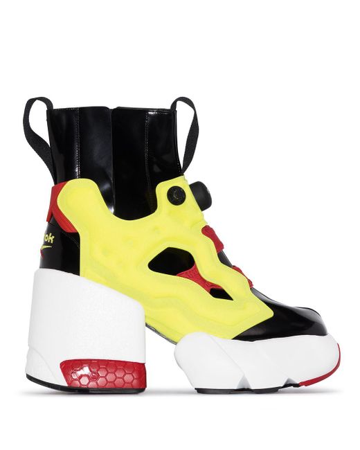 Maison Margiela Leather X Reebok Tabi Instapump Fury Hi Ankle Boots in Yellow (Black) - Save 18%