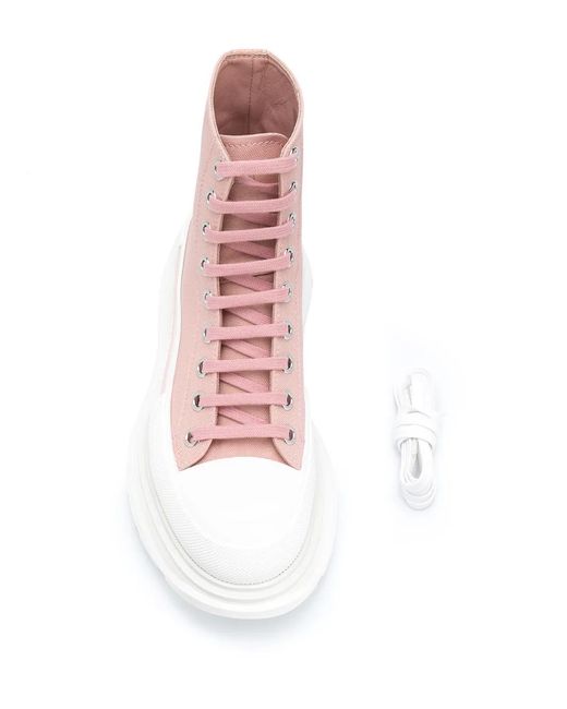 McQueen Pink Tread Slick High-Top Sneakers