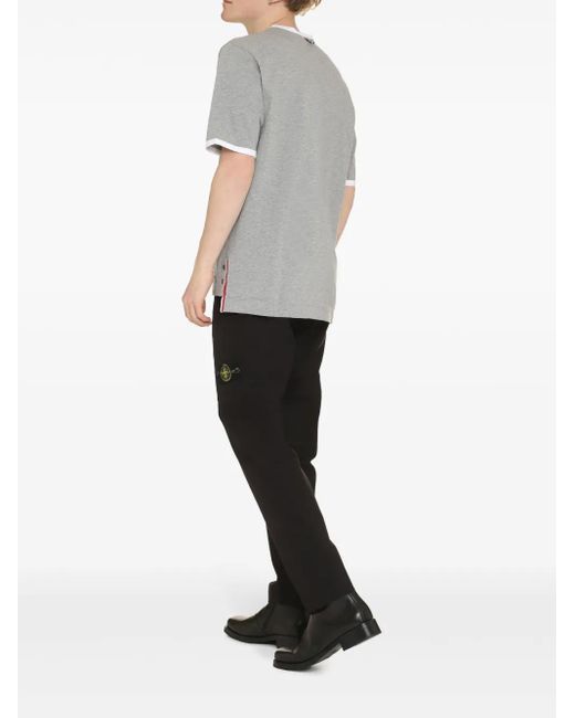 Thom Browne Gray Ringer T-Shirt for men