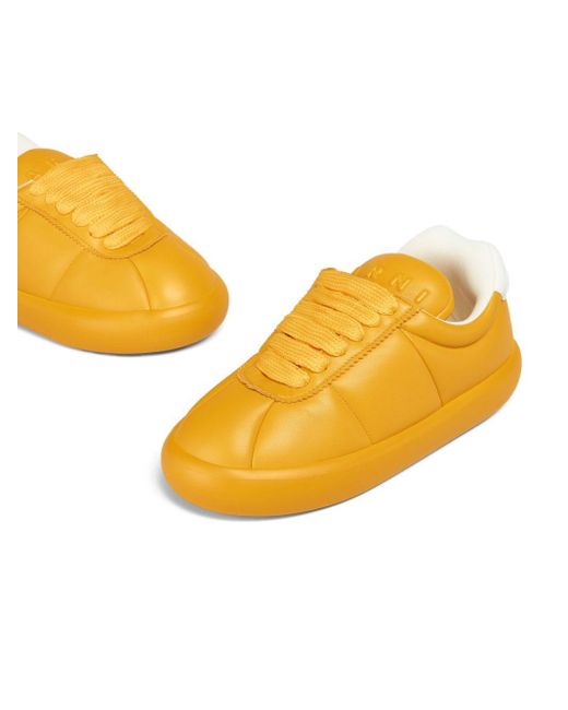 Marni Leren Sneakers in het Yellow voor heren