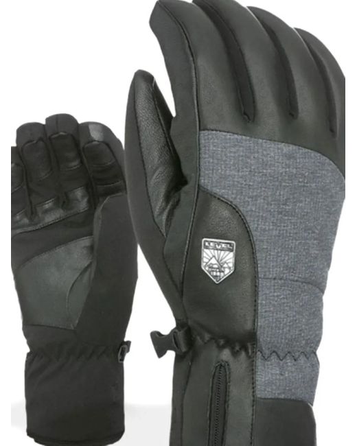 Level Gray Peneled Gloves