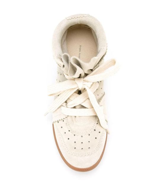 Isabel Marant White Bobby Wedge Sneakers
