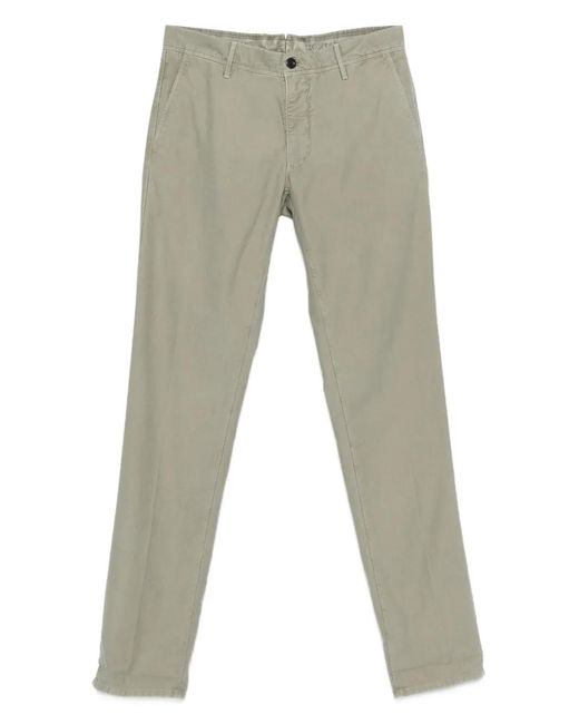 Incotex Gray Button-Up Trousers for men