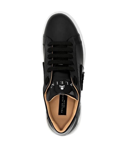 Zapatillas con cordones y aplique del logo Philipp Plein de color Black