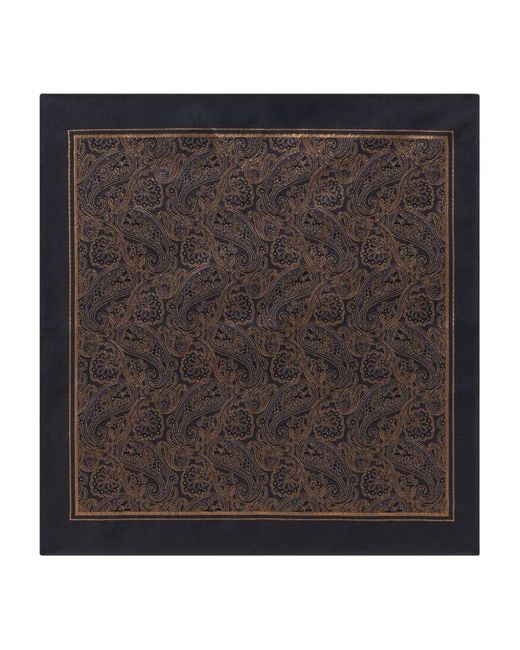 Etro Black Paisley-Pattern Scarf for men