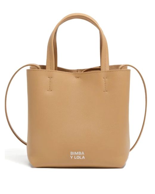 Bimba Y Lola Chihuahua Kleine Leren Shopper in het Natural