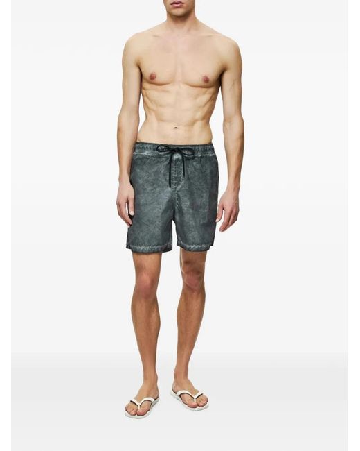 Dirty Laundry Blue Drawstring Swim Trunks for men