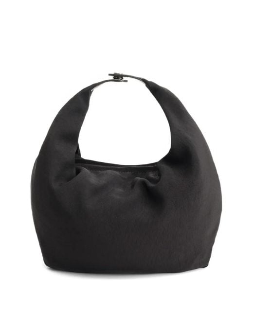 Lemaire Black Fortune Croissant Filt Bag