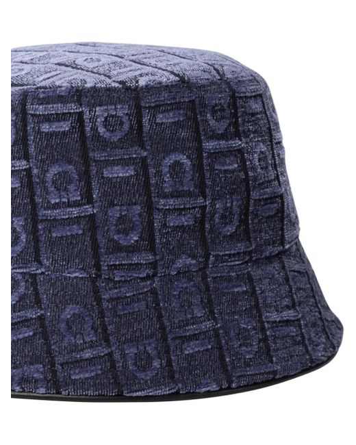 Cappello Bucket Con Logo di Ferragamo in Blue
