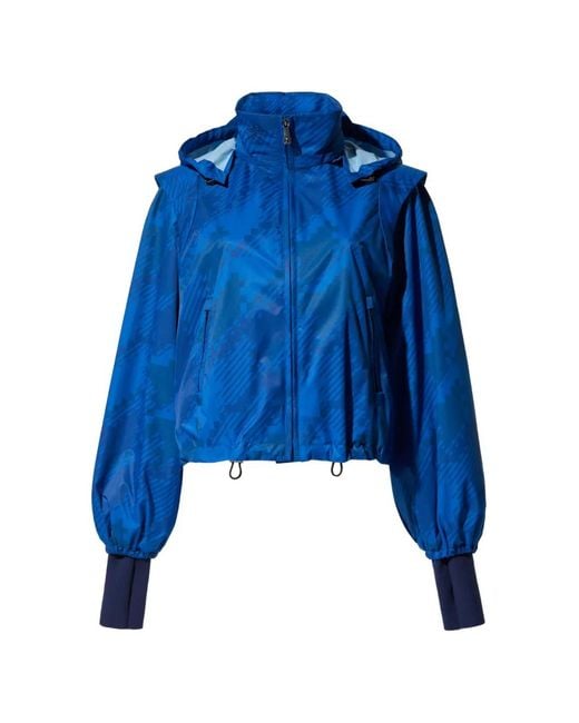 Perfect Moment Blue Houndstooth Blouson Jacket