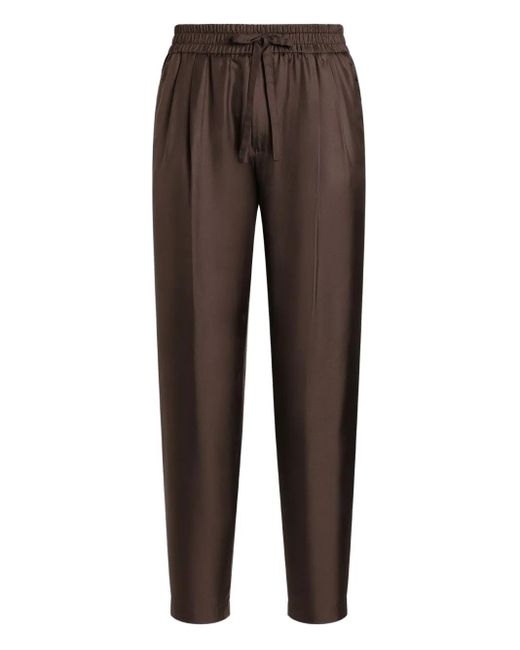 Dolce & Gabbana Hose Aus Seide in Brown für Herren