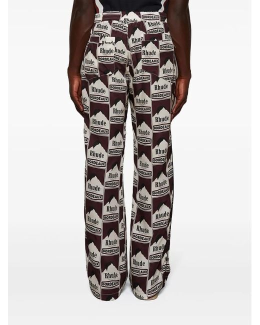 Rhude Black Moonlight Trousers for men