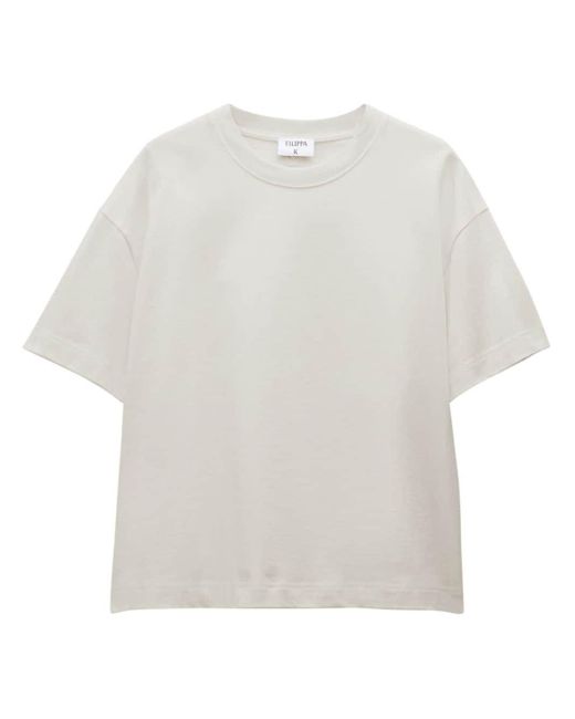 Filippa K White Oversized-T-Shirt aus Bio-Baumwolle