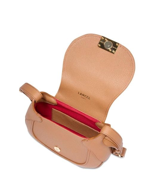 Lancel Brown Paulette Saddle Crossbody Bag