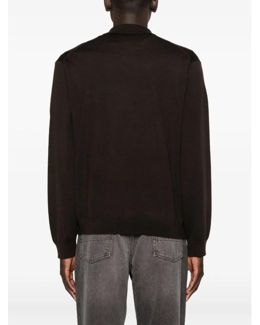 Our Legacy Black Evening Knit Polo for men