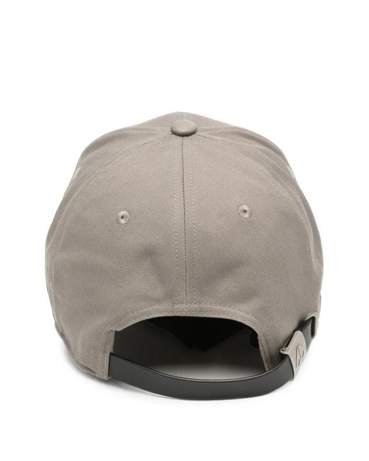 Moose Knuckles Gray Logo-Plaque Baseball Cap for men