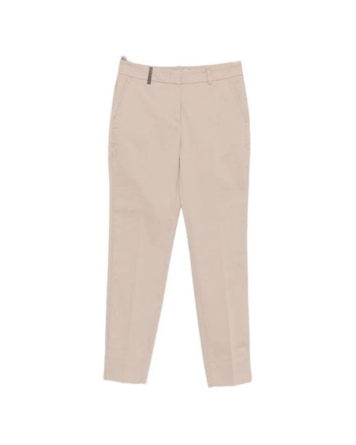 Peserico White Bead-Embellished Crop Trousers