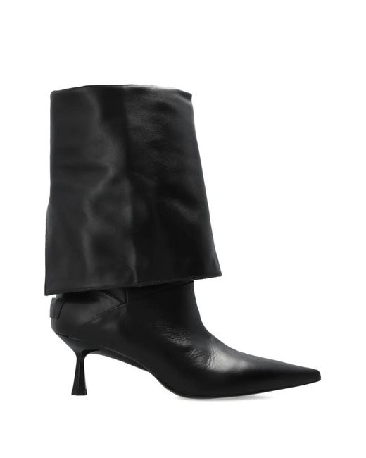 AllSaints Black Turn-Down Pointed-Toe Boots