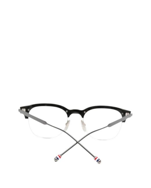 Thom Browne White Round Frame Glasses