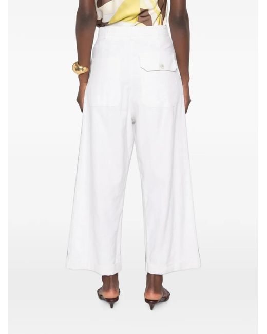 Momoní White Wide-Leg Trousers