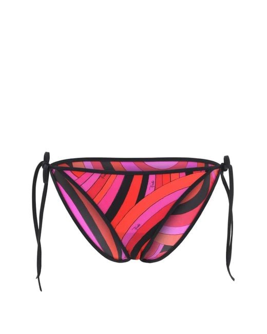 Emilio Pucci Pink Iride-Print Bikini Bottom