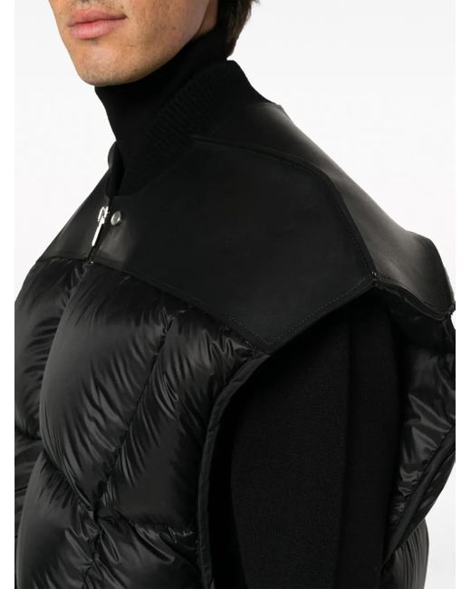 Rick Owens Black Gilet Imbottito Jumbo Flight for men