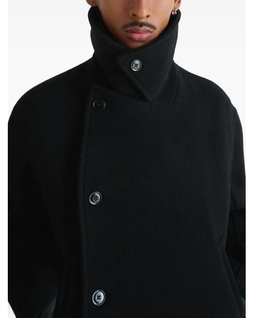 Lemaire Black Boxy Peacoat for men