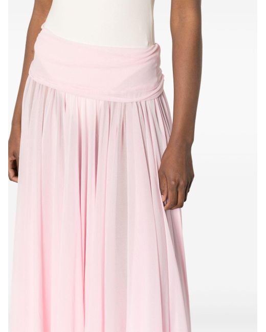 Philosophy Di Lorenzo Serafini Pink Tulle Midi Skirt
