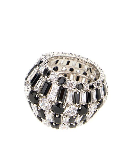 Anello Con Cristalli di Swarovski in Black