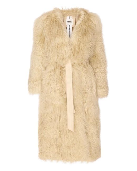 S.W.O.R.D Natural Belted Fur Coat