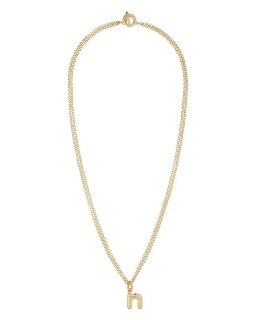 Roxanne Assoulin White The Puffy Initial Necklace